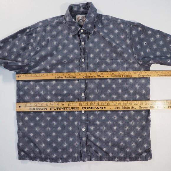 Cinch Shirt Mens Medium Gray Geometric Button Front Western Rancher Rodeo Cowboy - Picture 4 of 8